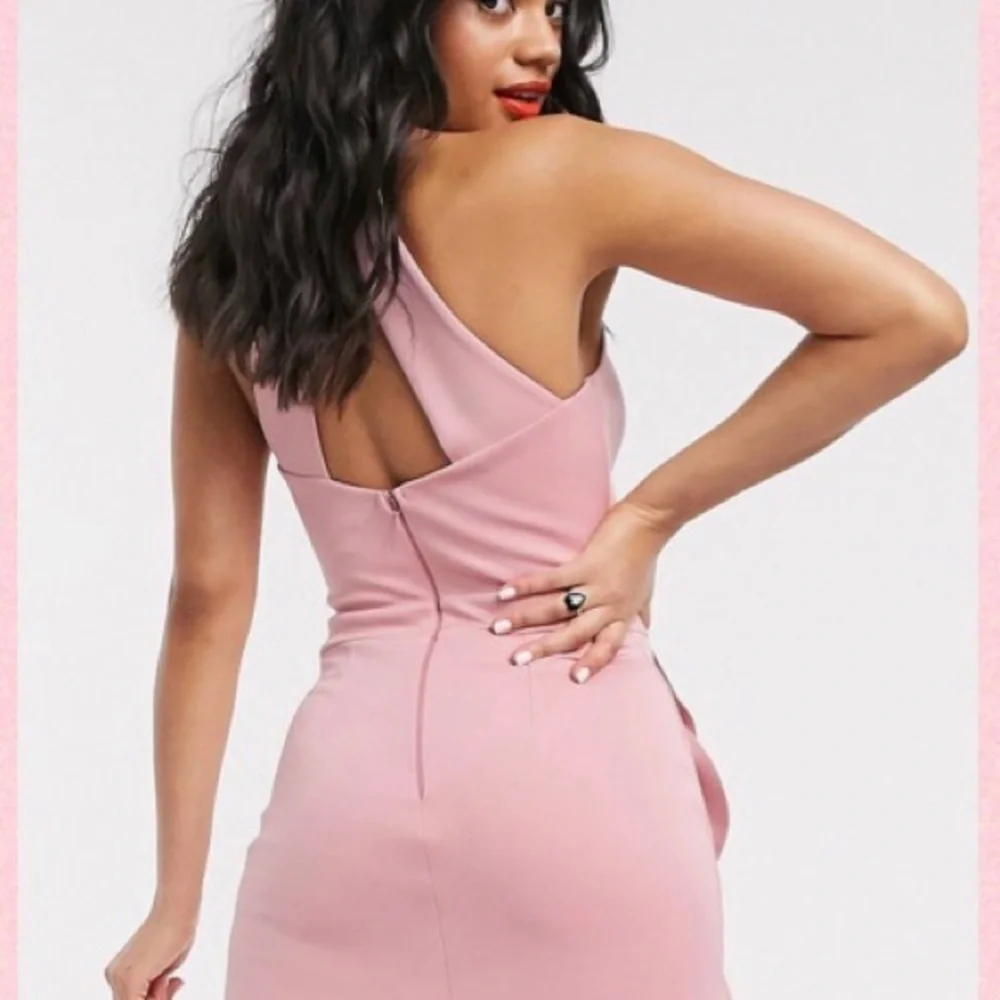 Pink Halter-neck, Ruffle, Maxi dress - Picture 2 of 7